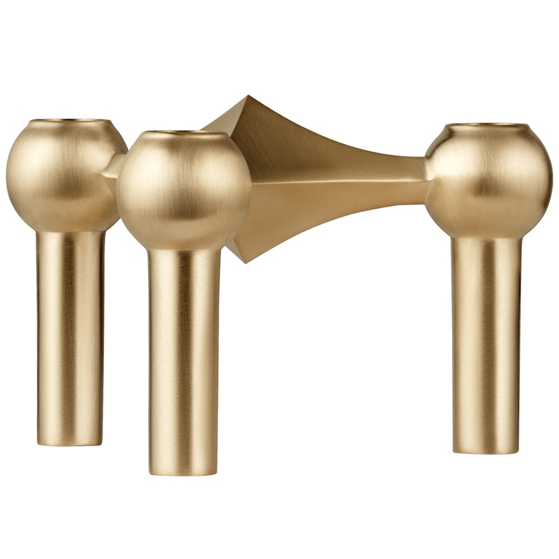 Nagel Candlestick, Brushed Brass
