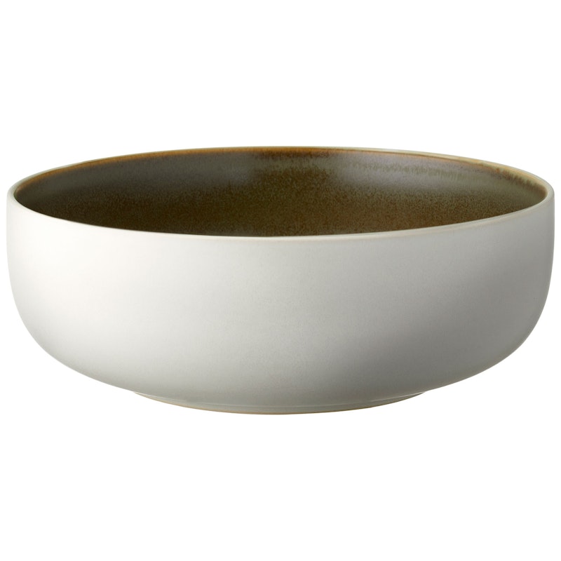 North Salad Bowl 25 cm, Matte White/Matte Moss