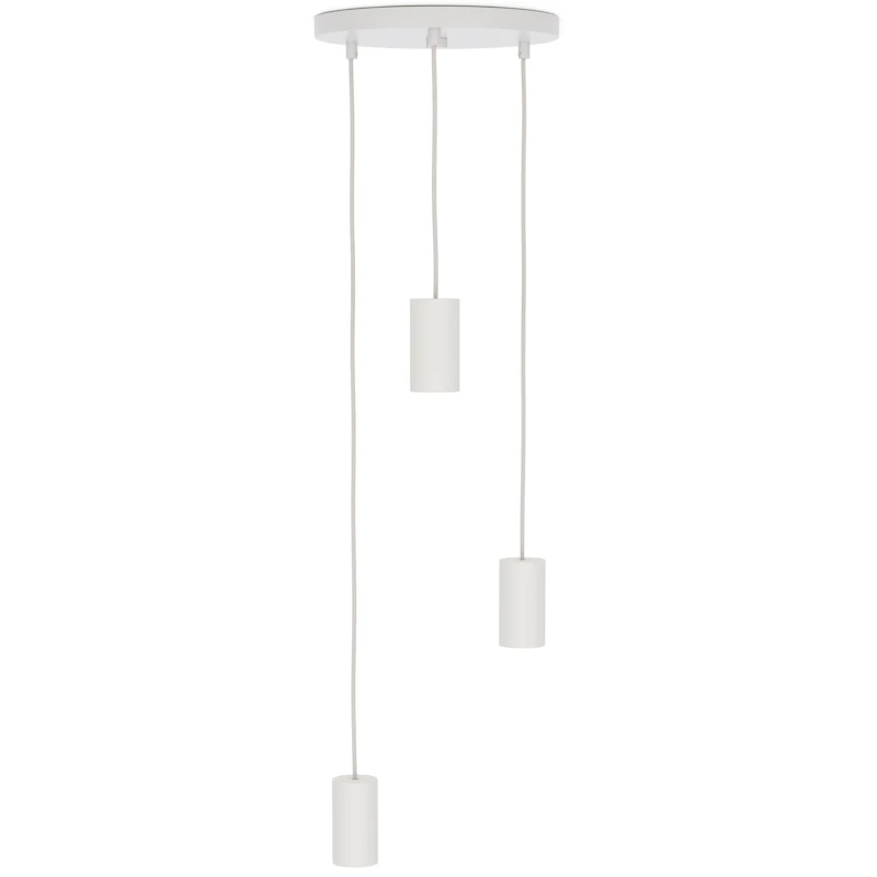 Alumina Triple Pendant, Chalk
