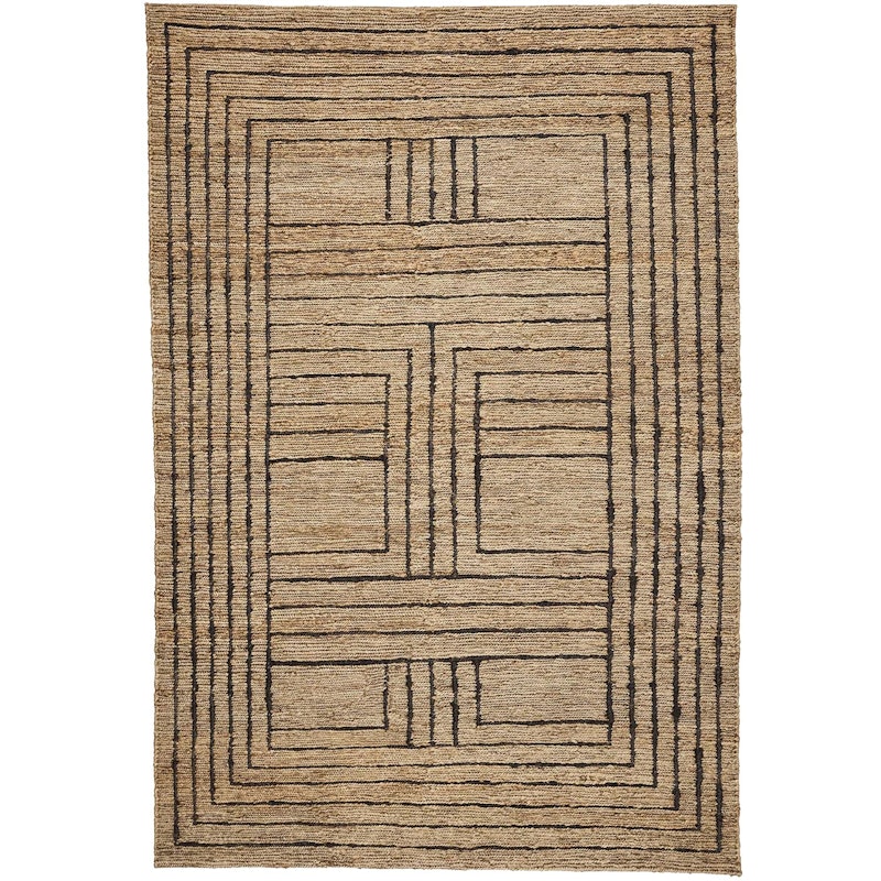 Graphiq Hemp Rug 170x240 cm, Black