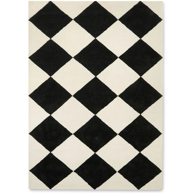 Tenman Wool Rug Black/White, 250x350 cm