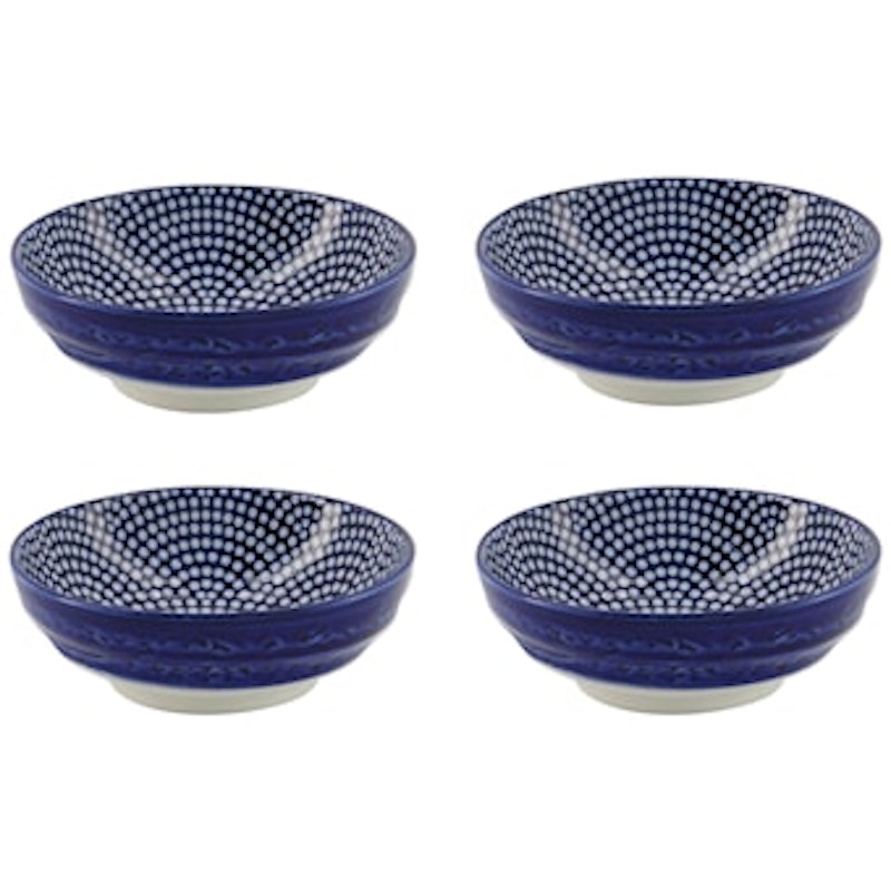 Nippon Blue Sauce Bowl 4-pack, Dots