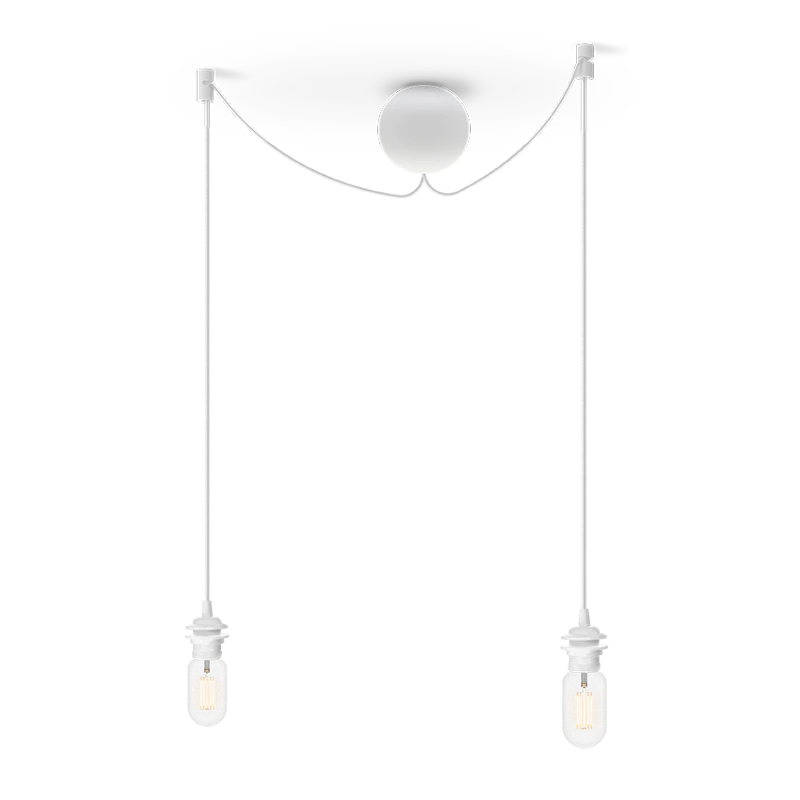 Cannonball Cluster 2 Pendant, White
