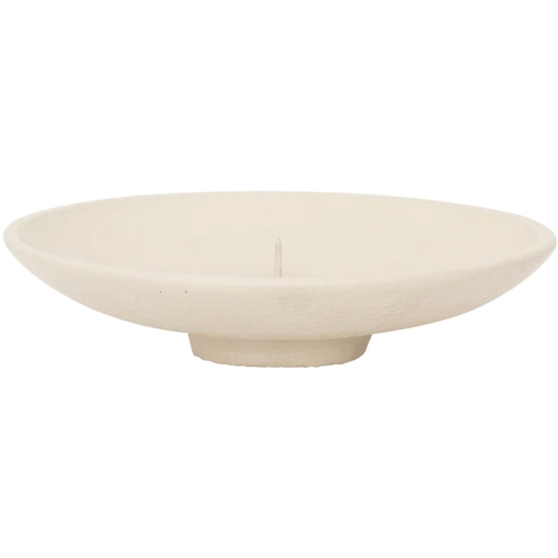 Nuria Block Candle Holder Ø16 cm, Off-white