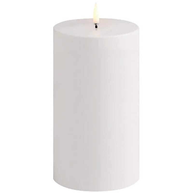 LED Pillar Candle Outdoor White, 10,1 x 17,8 cm