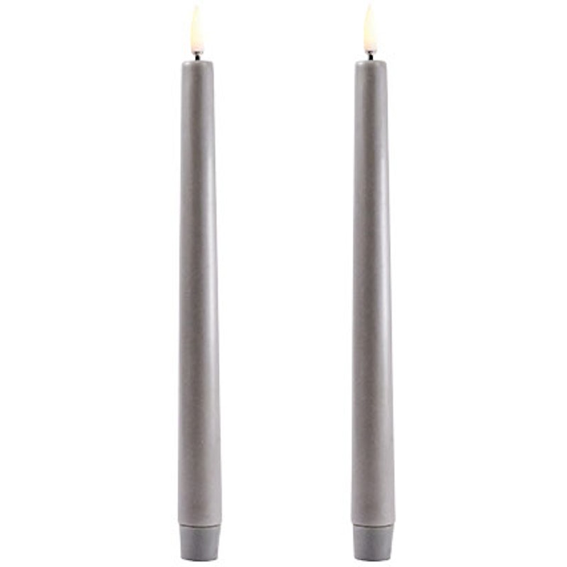 LED Taper Candle 2,3 x 25,5 cm, Grey