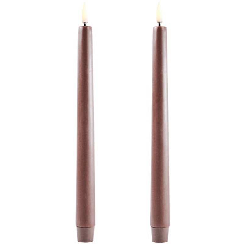 LED Taper Candle 2,3 x 25,5 cm, Brown