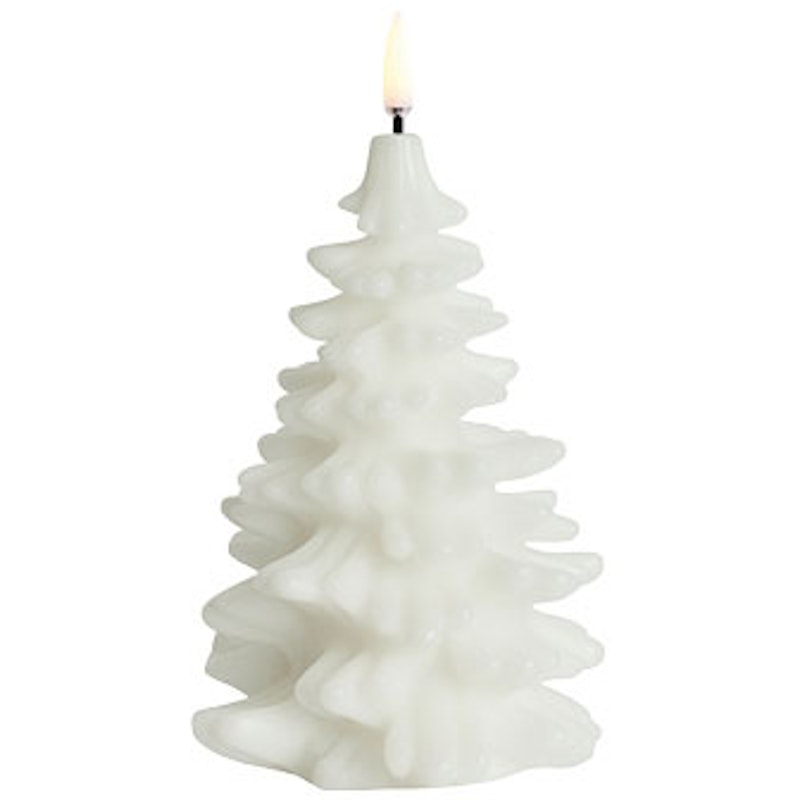 Led Candle Christmas Tree 10x15 cm, Nordic White