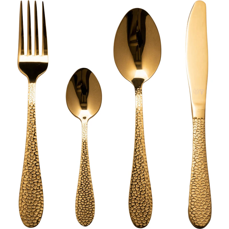 Cutlery Set 16 Pieces, Brass