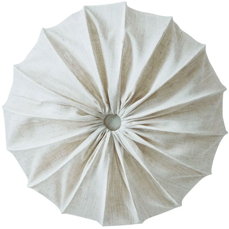 Anna 40 Flush Ceiling Light Linen, Natural