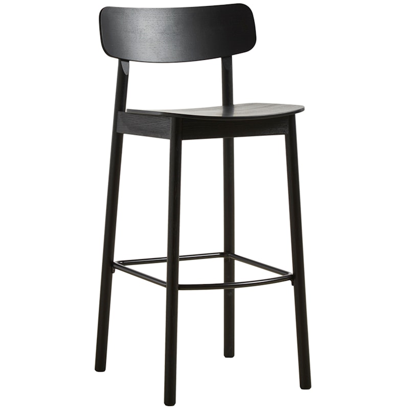 Soma Bar Stool, Black Painted Ash