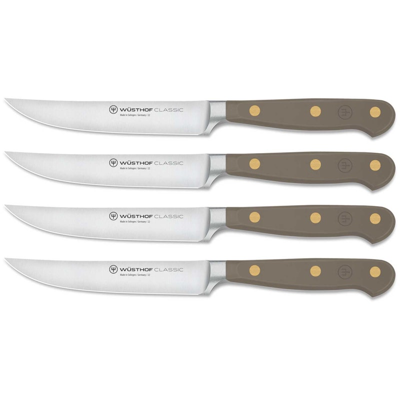 Classic Colour Steak Knives 4-pack, Velvet Oyster