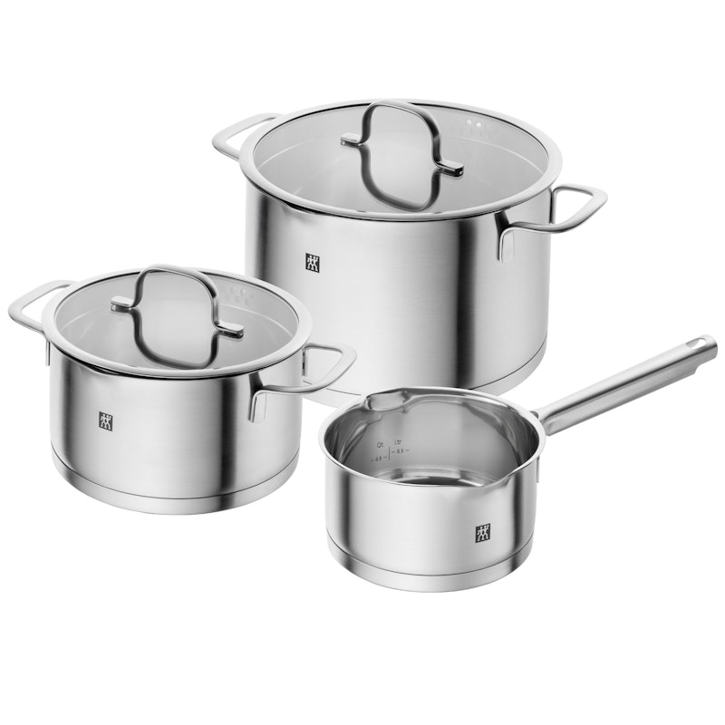 True Flow Pot Set Stainless Steel 3 Pieces