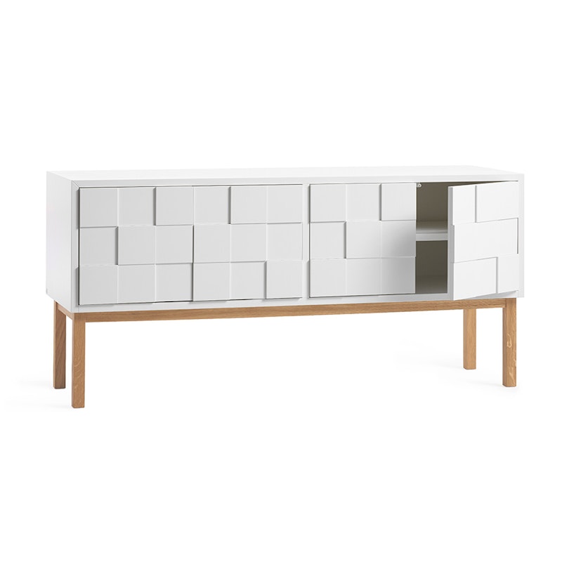 Collect 2010 Cabinet, White/White Oak