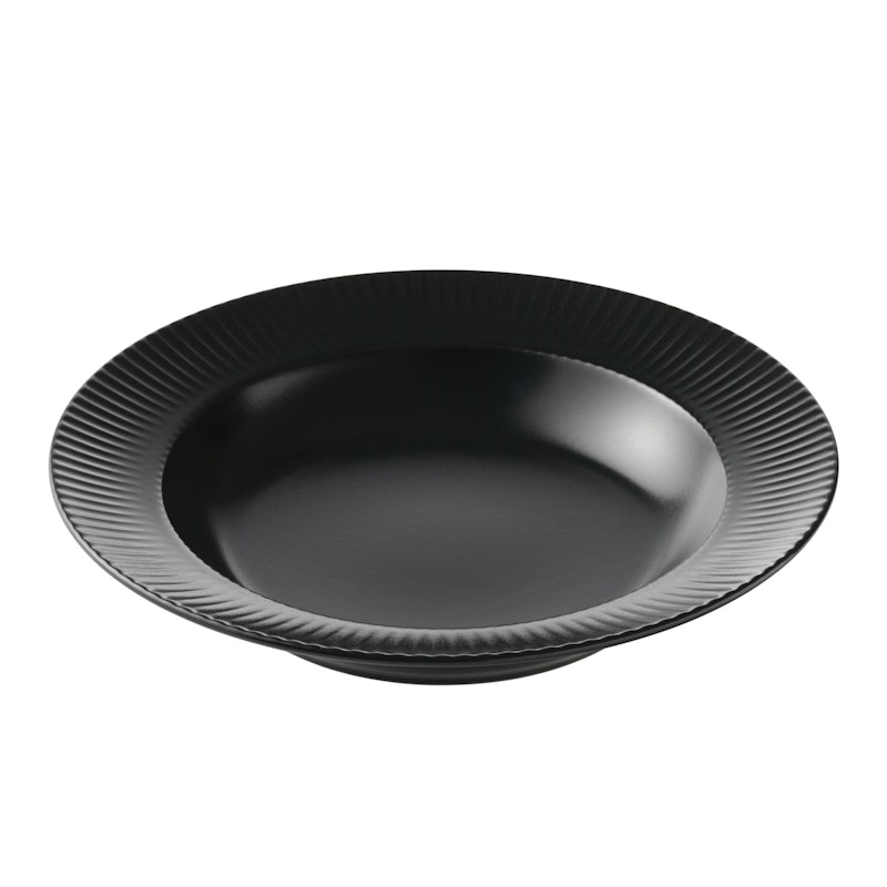 Groovy Deep Plate 23 cm, Black