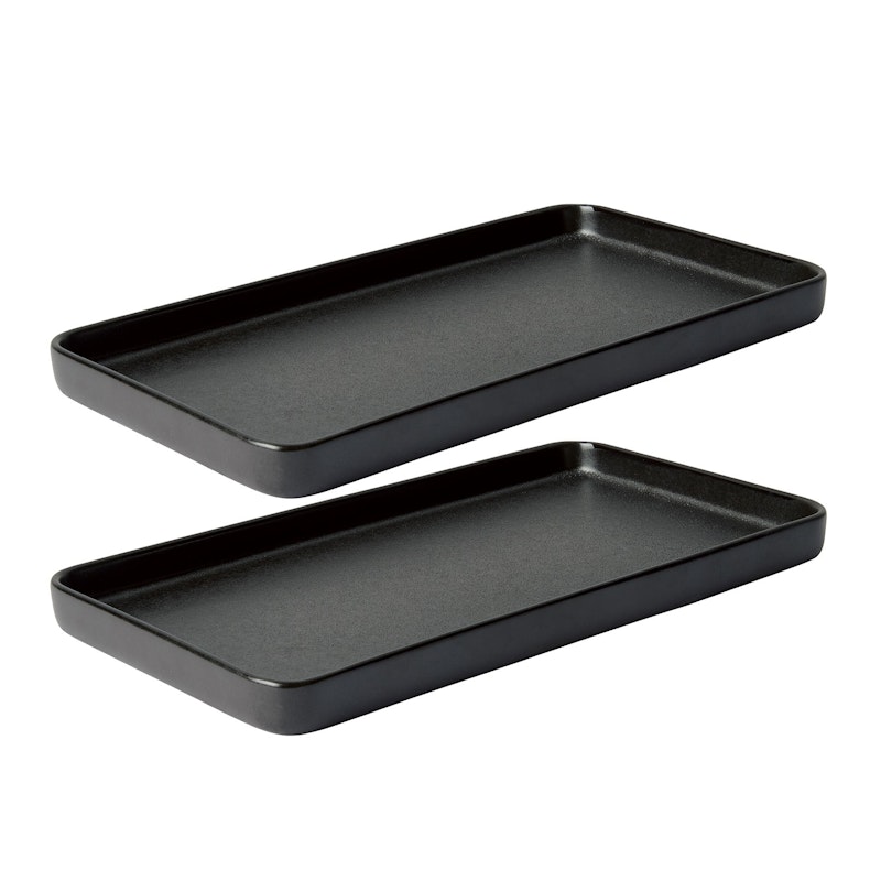 Raw Dishes Titanium Black, 2-pack