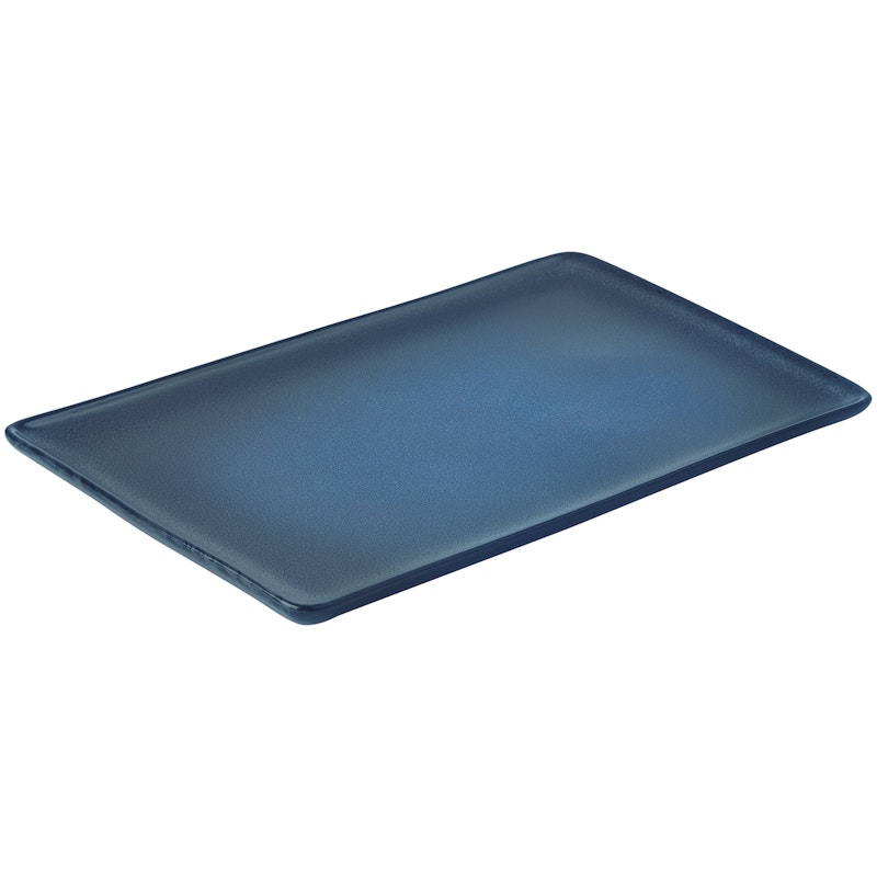 Raw Rectangular Plate 31,5x20 cm, Midnight Blue