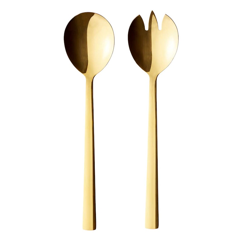 Raw Salad Servers, Gold