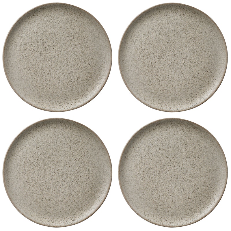 Raw Side Plate 20 cm 4-pack, Sandy Beige
