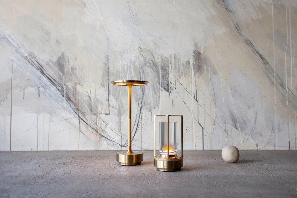 Turn+ Table Lamp Portable, Brass from Ambientec | RoyalDesign