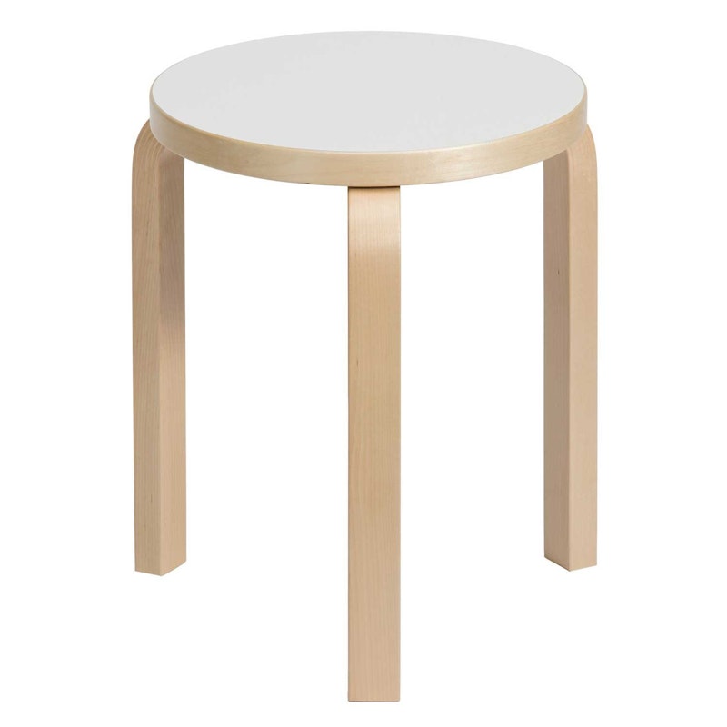 60 Stool, Birch / White Laminate