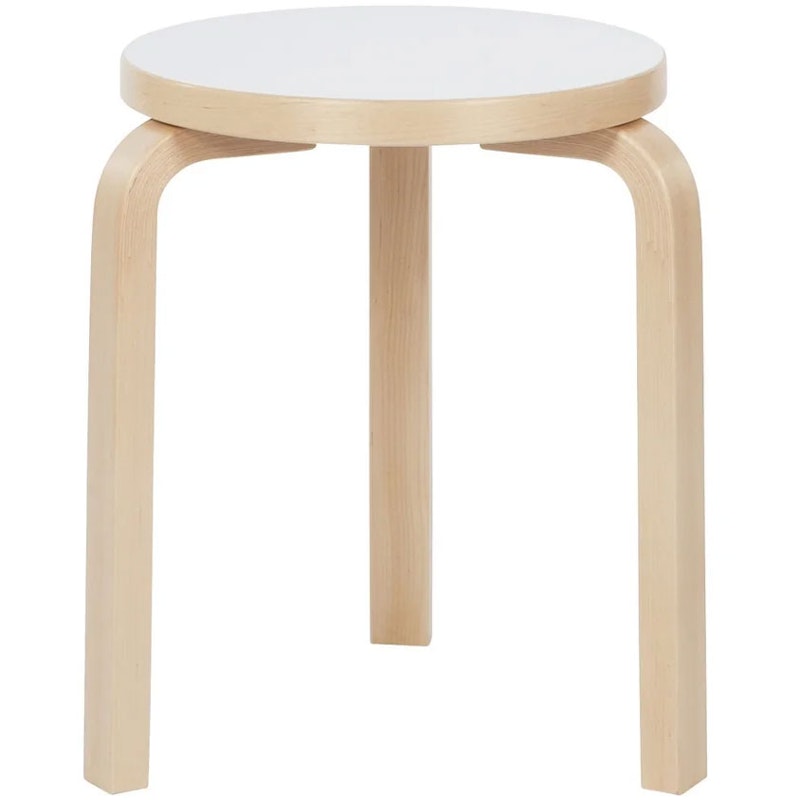 60 Stool, Birch / White Laminate