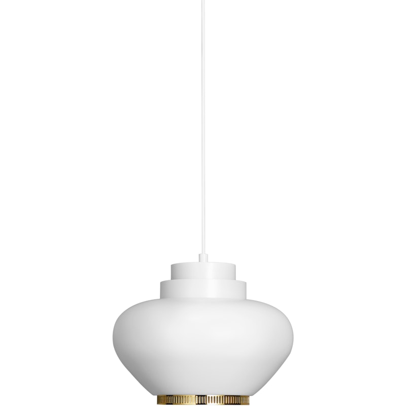 A333 Turnip Pendant White / Brass