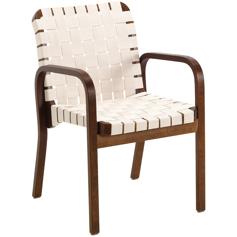 Armchair 45 Armchair, Dark Stained Birch / White Webbing