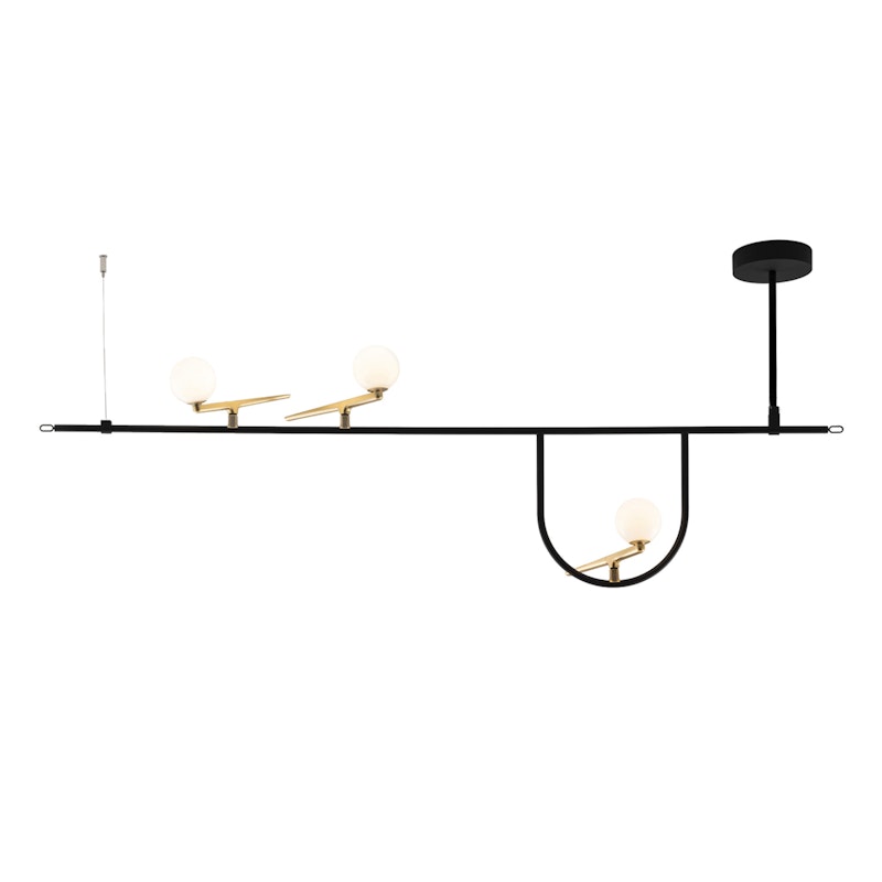 Yanzi SC1 Pendant, Black / Brass