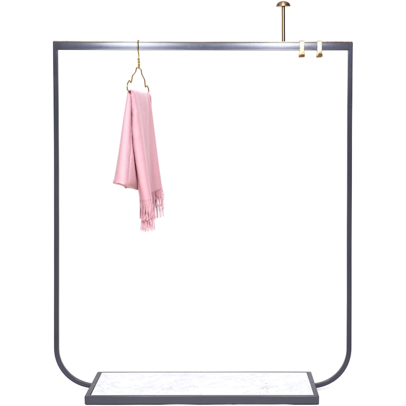 Tati Coat Rack 130 cm, Storm Grey / Carrara Marble