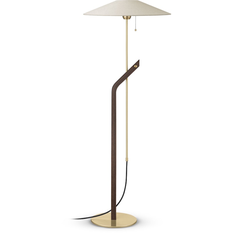 Hockey Floor Lamp, Smoked Oak