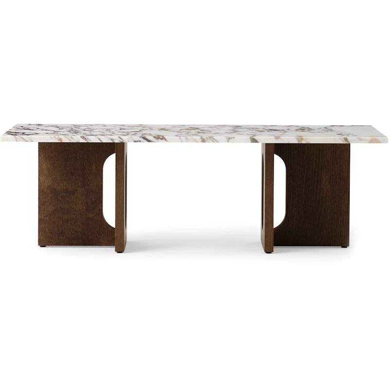 Androgyne Coffee Table, Dark Stained Oak / Calacatta Viola