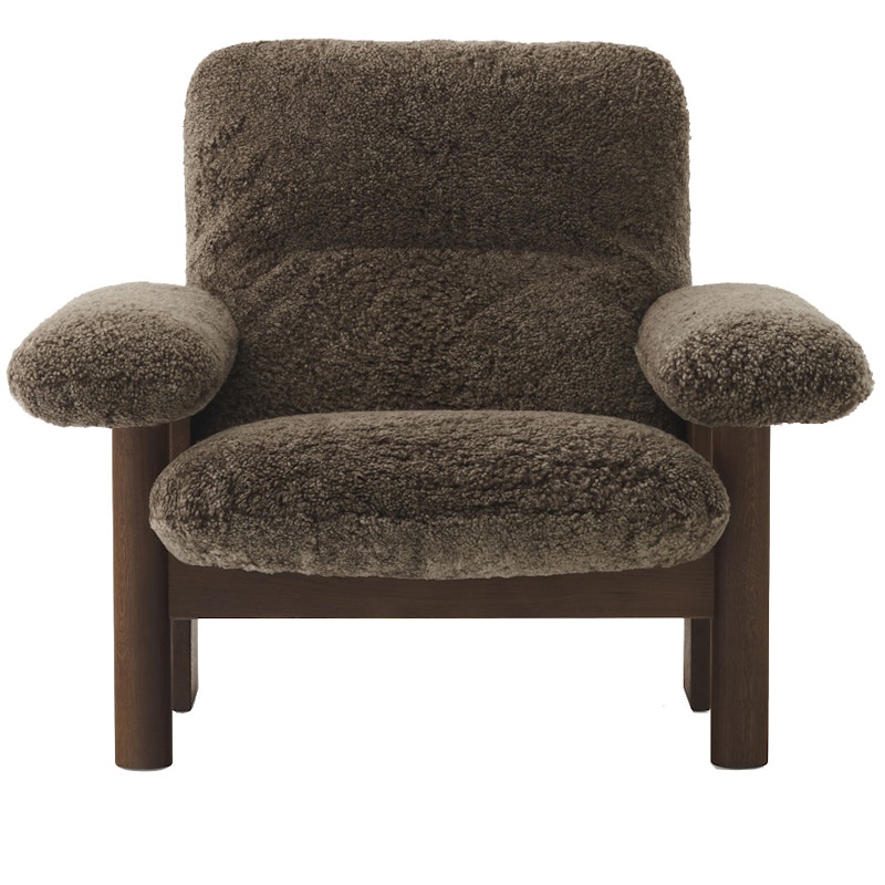 Brasilia Armchair, Walnut / Sheepskin Root