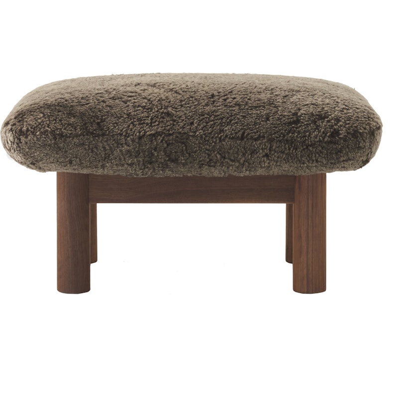 Brasilia Ottoman Walnut, Sheepskin Root