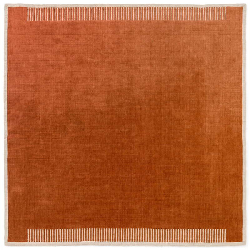 Duomo Wool Rug 270x270 cm, Terracotta Red