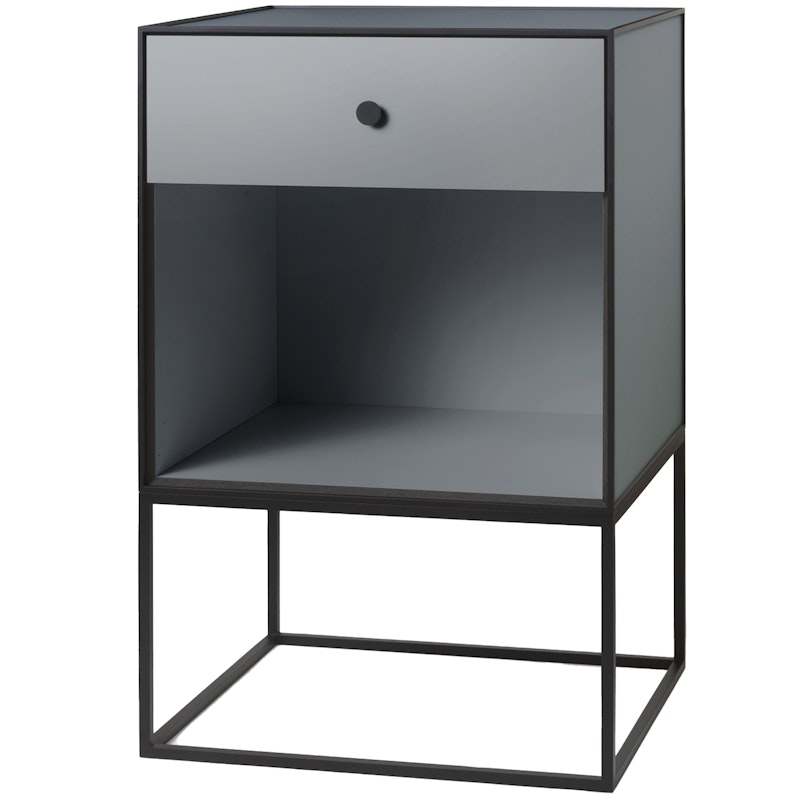 Frame 49 Side Table With 1 Drawer, Dark Grey