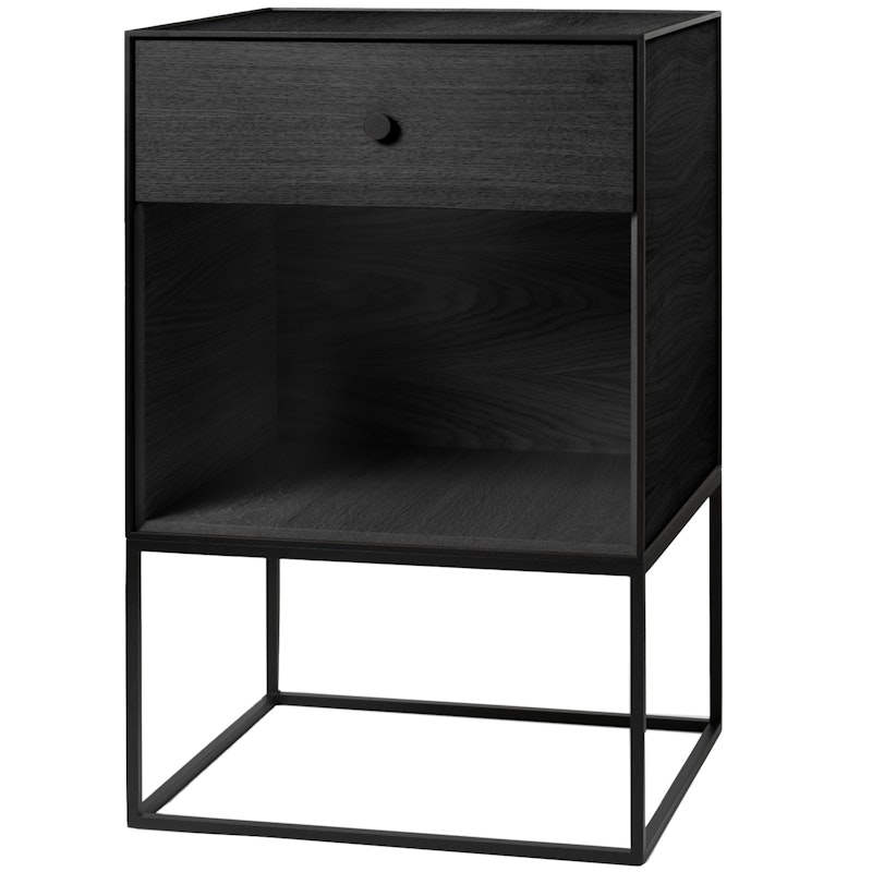 Frame 49 Side Table With 1 Drawer, Black Stained Ash