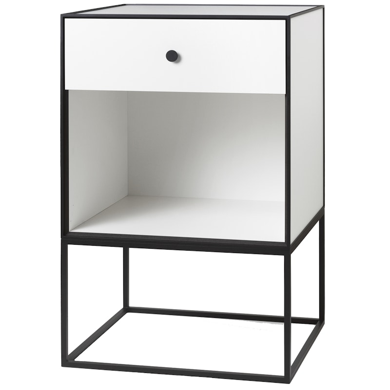 Frame 49 Side Table With 1 Drawer, White