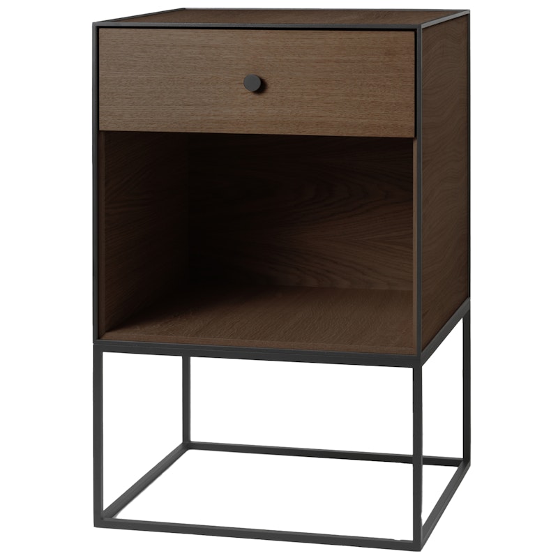 Frame 49 Side Table With 1 Drawer, Smoked Oak