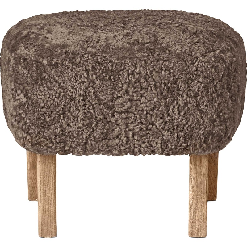 Ingeborg Footstool, Sheepskin Sahara / Natural Oak