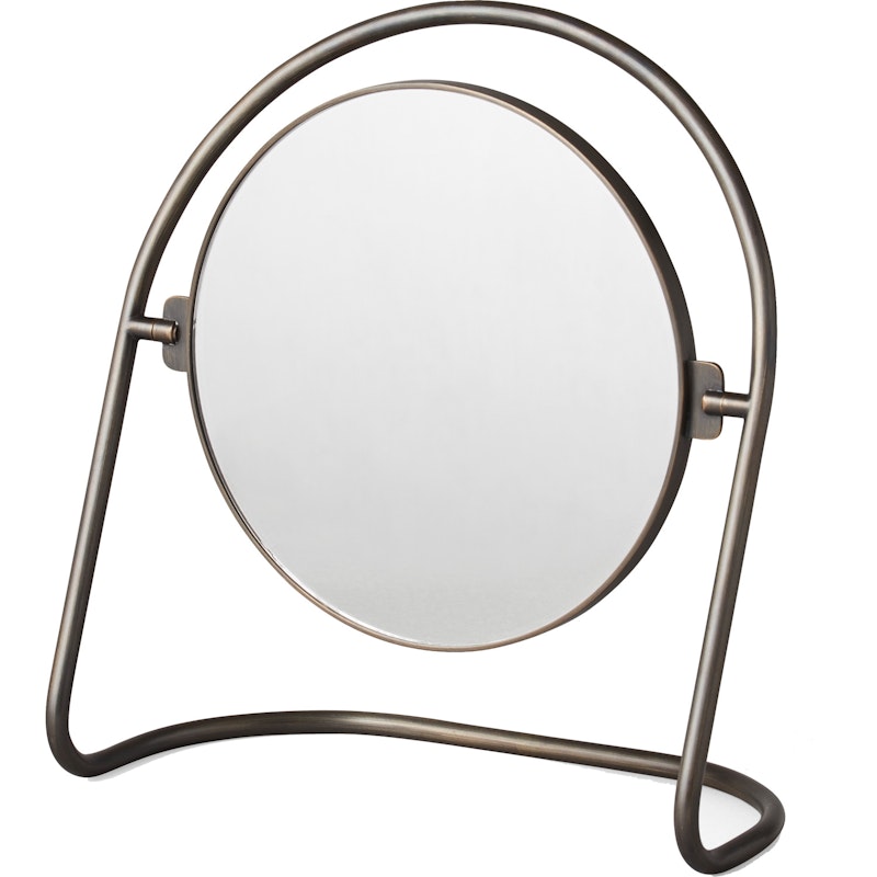 Nimbus Table Mirror, Bronzed brass