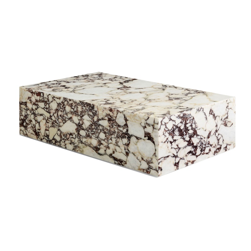 Plinth Low Coffee Table 100x60 cm, Calacatta Viola Marble