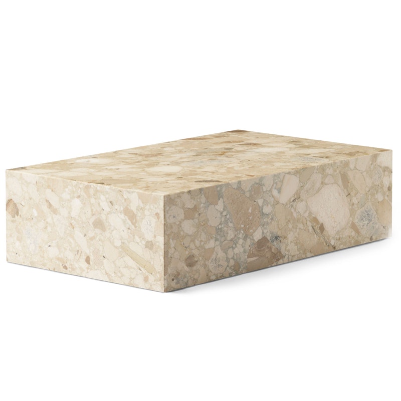 Plinth Low Coffee Table 100x60 cm, Kunis Breccia Marble