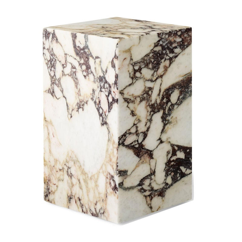 Plinth Tall Side Table 51x30 cm, Calacatta Viola Marble