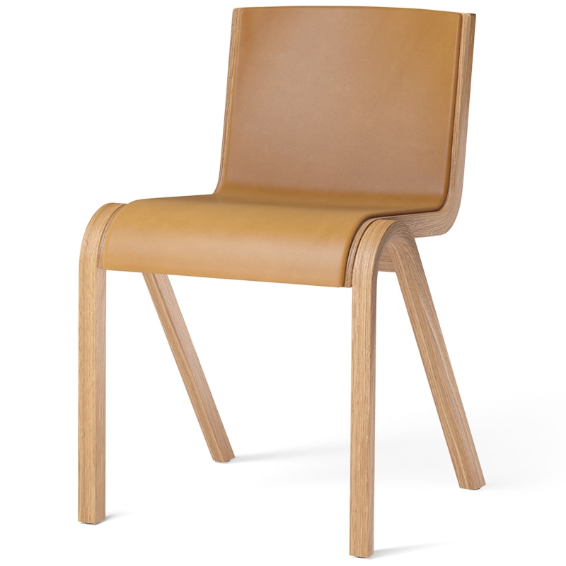 Ready Chair, Upholstered Front, Oak / Leather Dakar 0250