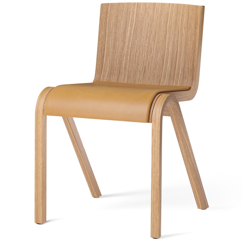 Ready Chair, Upholstered Front, Oak / Leather Dakar 0250