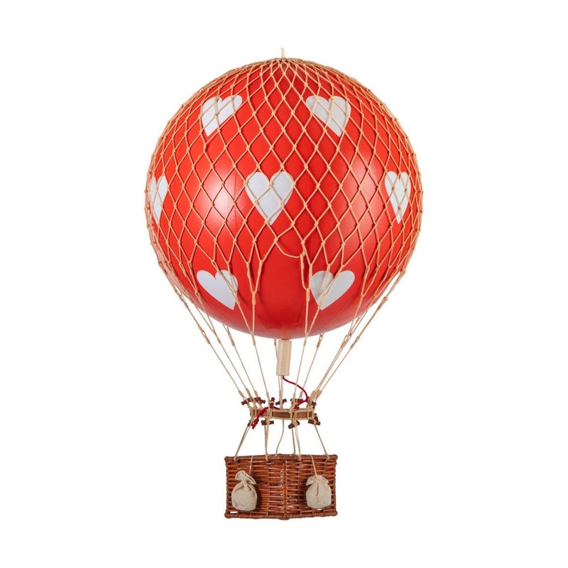 Royal Aero Air Balloon 32x56 cm, Red Hearts