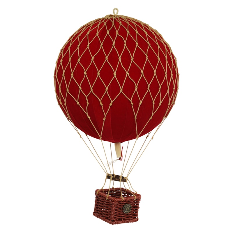 Travels Light Air Balloon Velvet Ø18 cm, Red