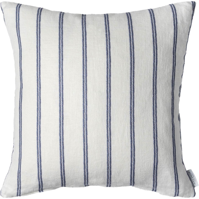 Linåker Cushion Cover 43x43 cm, Marine/Off-white