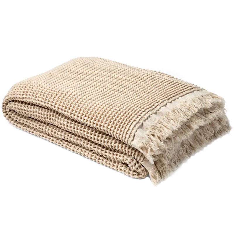 Våffla Throw 130x200 cm, Creme